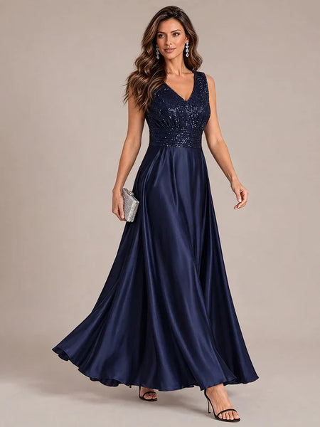 Vestido de Fiesta Talla XL — Azul Marino  — Entrega Inmediata
