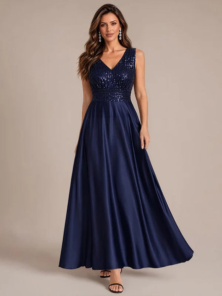 Vestido de Fiesta Talla XL — Azul Marino  — Entrega Inmediata