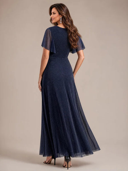 Vestido de Fiesta Talla L —   Azul Marino — Entrega Inmediata