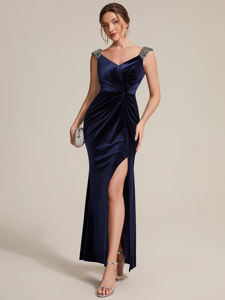 Vestido de Fiesta Talla M — Azul Marino — Entrega Inmediata