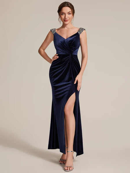 Vestido de Fiesta Talla M — Azul Marino — Entrega Inmediata