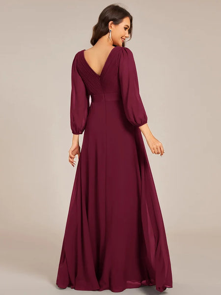 Vestido de Fiesta Talla XXXXL 24 — Borgoña — Entrega Inmediata