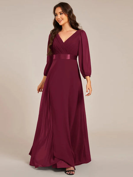 Vestido de Fiesta Talla XXXXL 24 — Borgoña — Entrega Inmediata