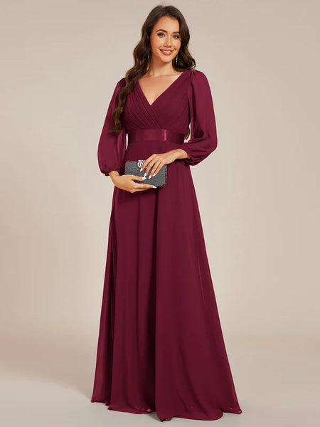 Vestido de Fiesta Talla XXXXL 24 — Borgoña — Entrega Inmediata