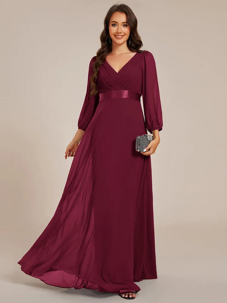 Vestido de Fiesta Talla XXXXL 24 — Borgoña — Entrega Inmediata