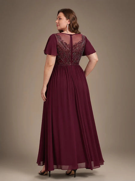 Vestido de Fiesta Talla M — Borgoña — Entrega Inmediata