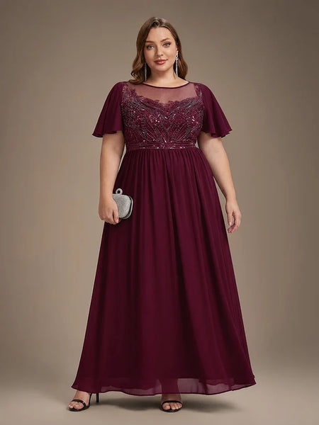 Vestido de Fiesta Talla M — Borgoña — Entrega Inmediata