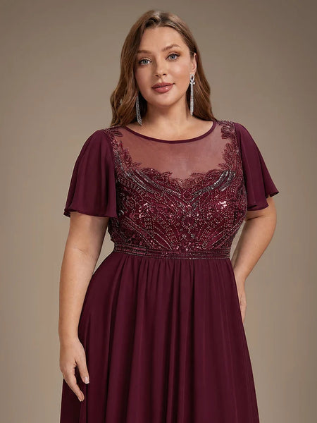 Vestido de Fiesta Talla M — Borgoña — Entrega Inmediata