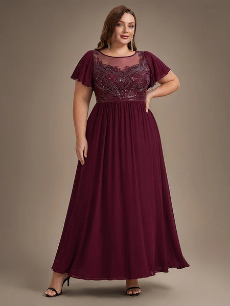 Vestido de Fiesta Talla M — Borgoña — Entrega Inmediata