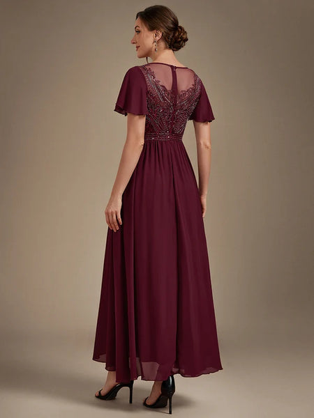 Vestido de Fiesta Talla M — Borgoña — Entrega Inmediata