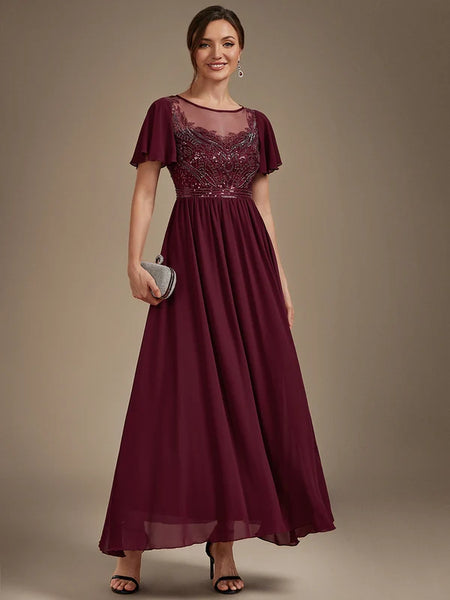 Vestido de Fiesta Talla M — Borgoña — Entrega Inmediata