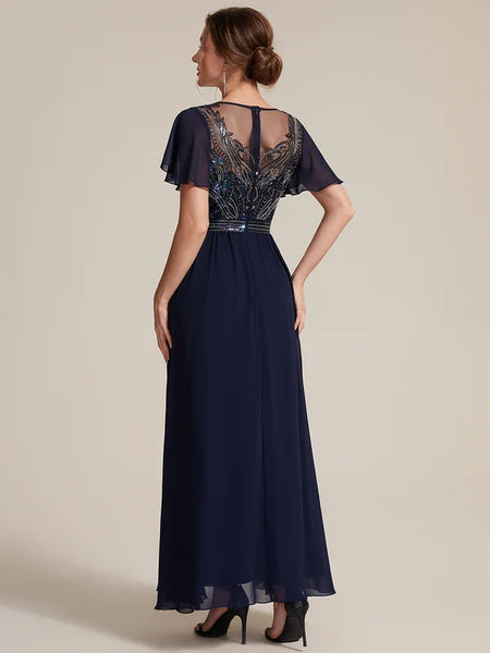 Vestido de Fiesta Talla XL — Azul Marino — Entrega Inmediata