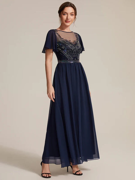 Vestido de Fiesta Talla XL — Azul Marino — Entrega Inmediata