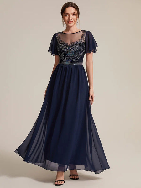 Vestido de Fiesta Talla XL — Azul Marino — Entrega Inmediata