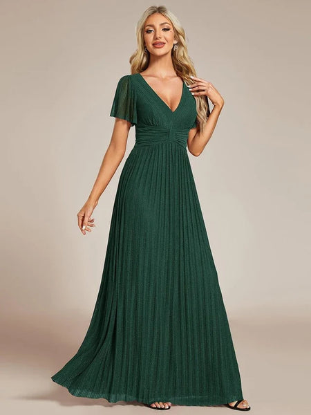 Vestido de Fiesta Talla M  — Verde Oscuro — Entrega Inmediata