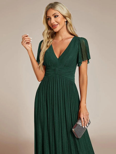 Vestido de Fiesta Talla M  — Verde Oscuro — Entrega Inmediata