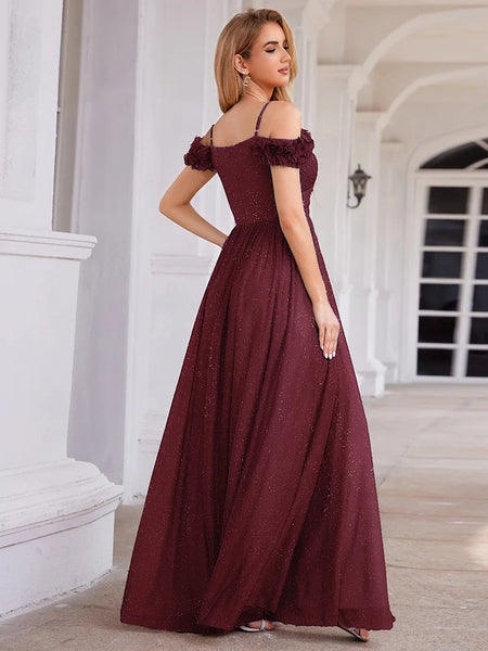 Vestido Largo de Fiesta  Talla XXXXL — Burdeo — Entrega Inmediata
