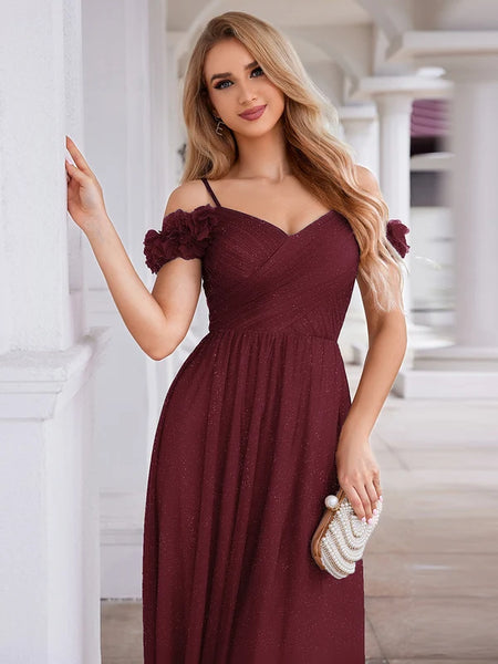 Vestido Largo de Fiesta  Talla XXXXL — Burdeo — Entrega Inmediata