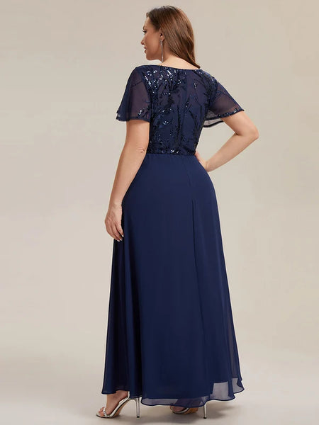 Vestido de Fiesta Talla XL — Azul Marino — Entrega Inmediata