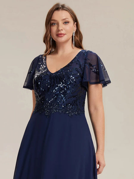 Vestido de Fiesta Talla XL — Azul Marino — Entrega Inmediata