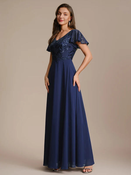 Vestido de Fiesta Talla XL — Azul Marino — Entrega Inmediata