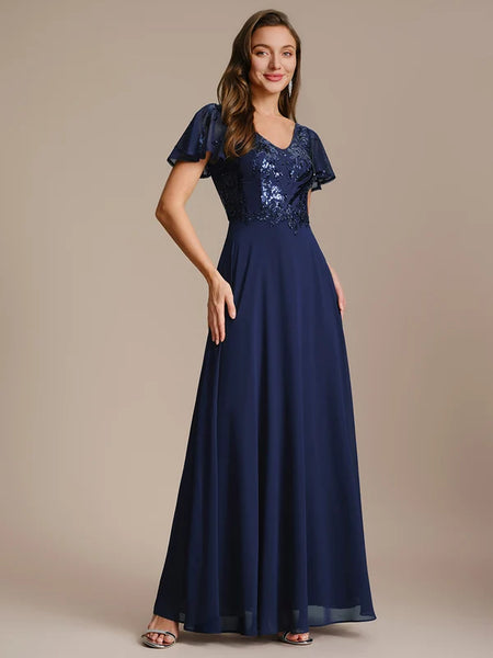 Vestido de Fiesta Talla XL — Azul Marino — Entrega Inmediata