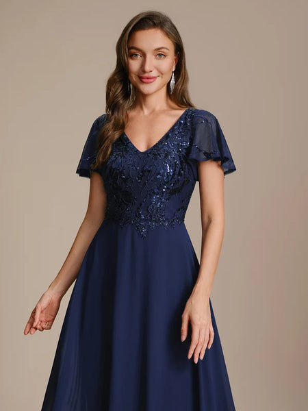 Vestido de Fiesta Talla XL — Azul Marino — Entrega Inmediata