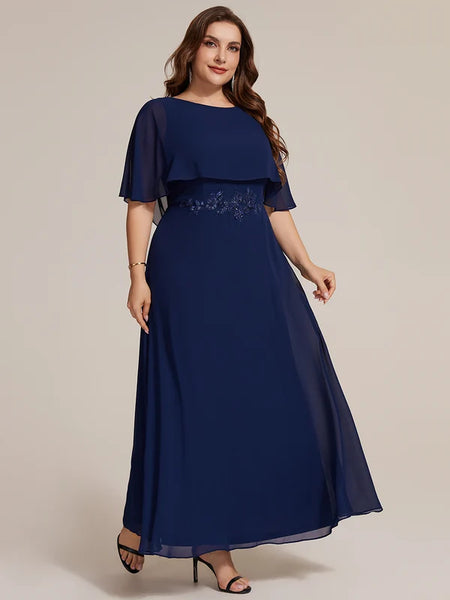 Vestido de Fiesta Talla XXL 16 — Azul Marino— Entrega Inmediata