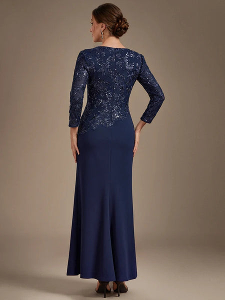 Vestido Largo de Fiesta  Talla L — Azul Marino — Entrega Inmediata