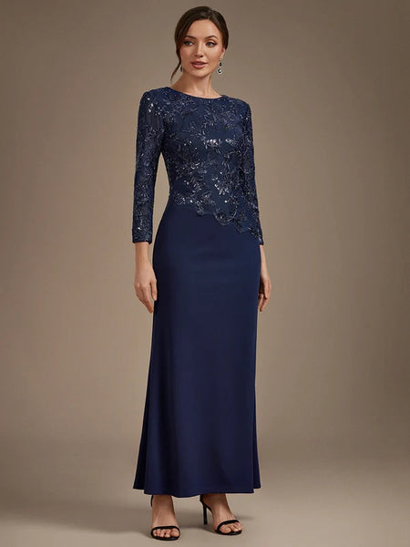 Vestido Largo de Fiesta  Talla L — Azul Marino — Entrega Inmediata