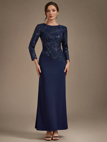 Vestido Largo de Fiesta  Talla L — Azul Marino — Entrega Inmediata
