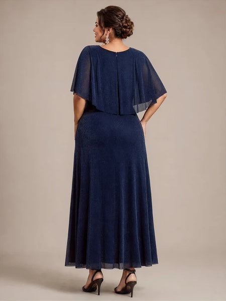 Vestido de Fiesta Talla XXL 16 — Azul Marino — Entrega Inmediata