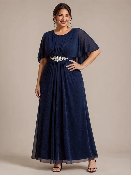 Vestido de Fiesta Talla XXL 16 — Azul Marino — Entrega Inmediata