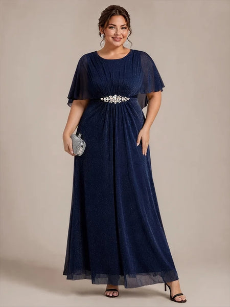 Vestido de Fiesta Talla XXL 16 — Azul Marino — Entrega Inmediata