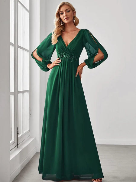 Vestido de Fiesta Talla XXL 18 — Verde Oscuro — Entrega Inmediata