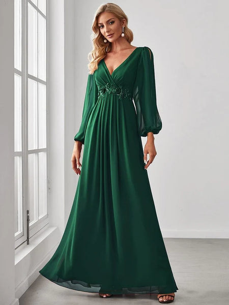 Vestido de Fiesta Talla XXL 18 — Verde Oscuro — Entrega Inmediata