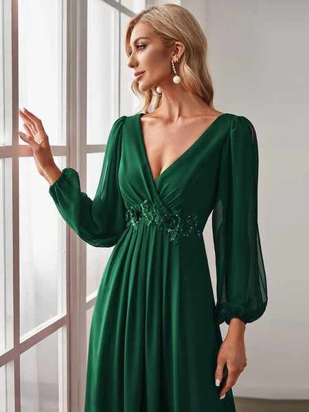 Vestido de Fiesta Talla XXL 18 — Verde Oscuro — Entrega Inmediata