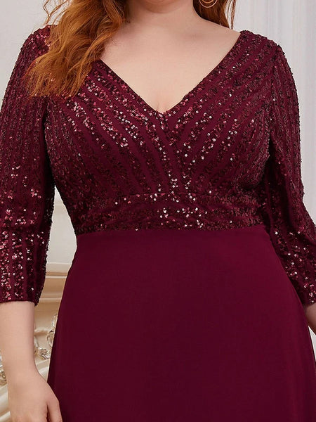 Vestido de Fiesta Talla L — Borgoña  — Entrega Inmediata