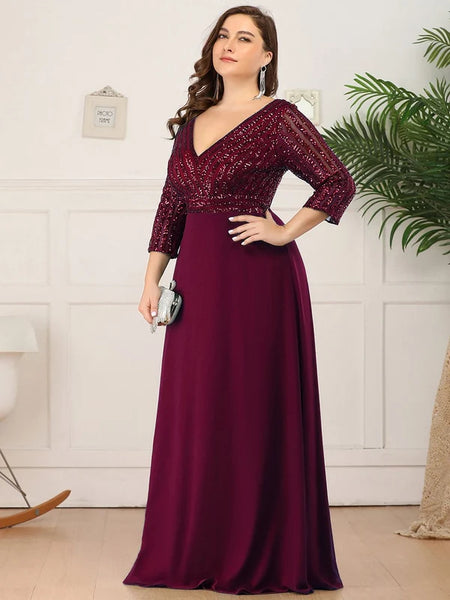 Vestido de Fiesta Talla L — Borgoña  — Entrega Inmediata