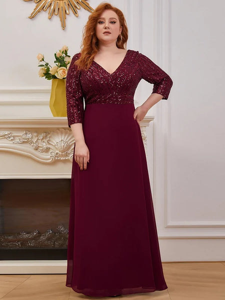 Vestido de Fiesta Talla L — Borgoña  — Entrega Inmediata