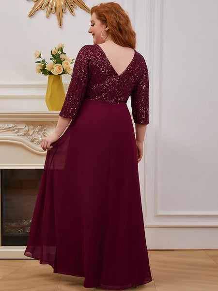 Vestido de Fiesta Talla L — Borgoña  — Entrega Inmediata