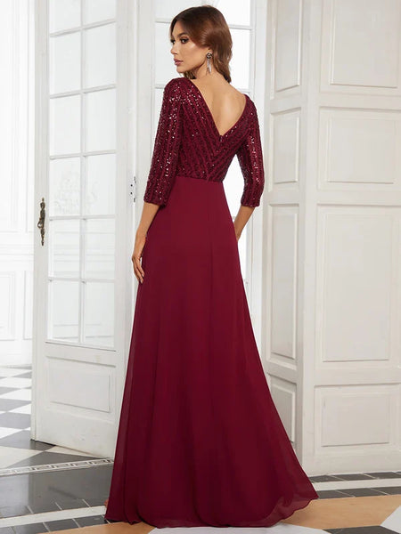 Vestido de Fiesta Talla L — Borgoña  — Entrega Inmediata