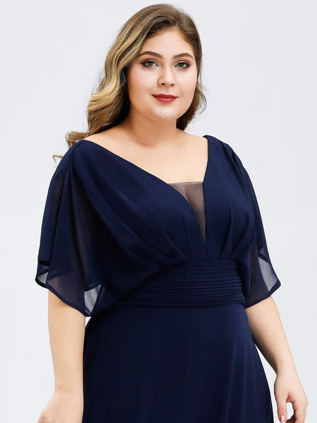 Vestido de Fiesta Talla XXXXL 26 — Azul Marino — Entrega Inmediata