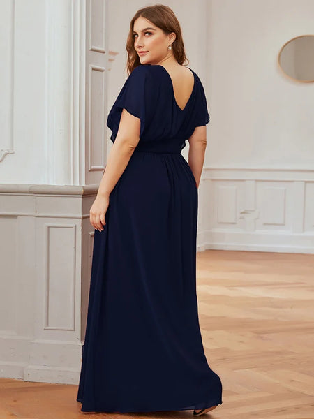 Vestido de Fiesta Talla XXXXL 26 — Azul Marino — Entrega Inmediata