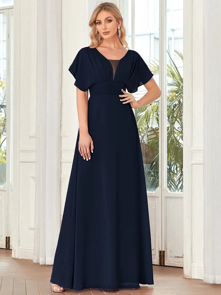 Vestido de Fiesta Talla XXXXL 26 — Azul Marino — Entrega Inmediata