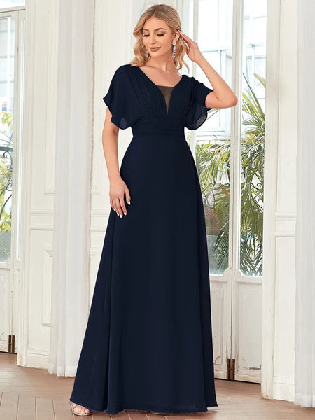 Vestido de Fiesta Talla XXXXL 26 — Azul Marino — Entrega Inmediata