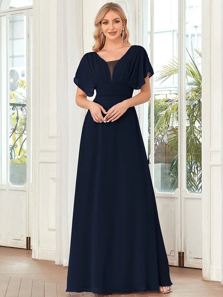 Vestido de Fiesta Talla XXXXL 26 — Azul Marino — Entrega Inmediata