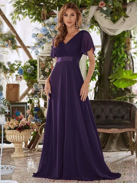 Vestido de Fiesta Talla M — Morado Oscuro  — Entrega Inmediata