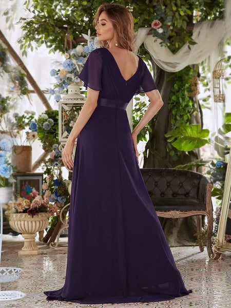 Vestido de Fiesta Talla M — Morado Oscuro  — Entrega Inmediata