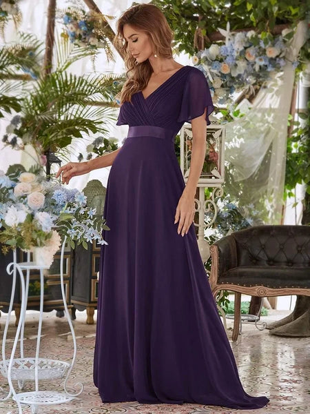 Vestido de Fiesta Talla M — Morado Oscuro  — Entrega Inmediata
